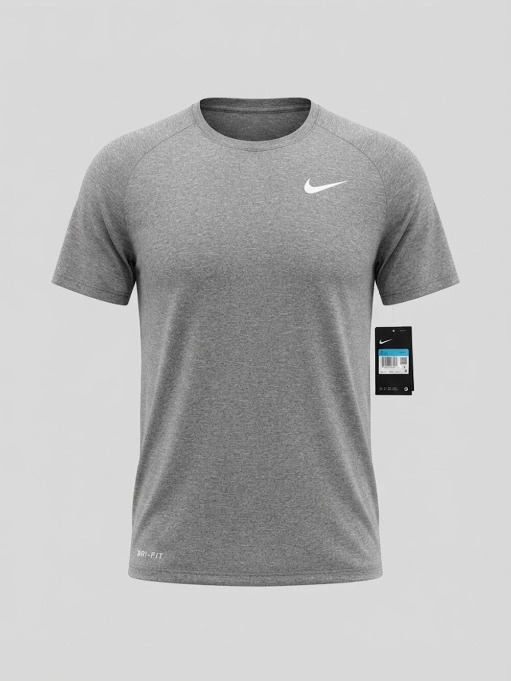 NWT Nike Swim Men's Gray Heather Dri-FIT UPF 40+ Short Sleeve T-Shirt Size XL